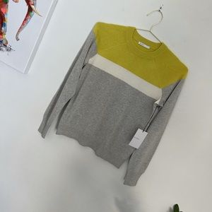 BALDWIN Savannah Silk & Cotton Colorblock Sweater
